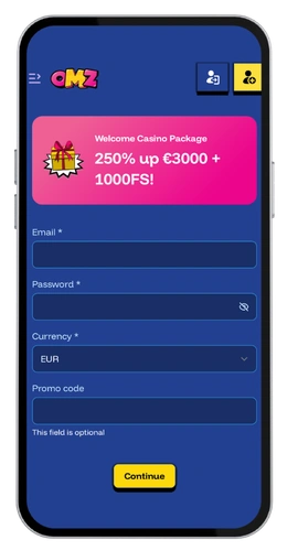OhMyZino Casino register